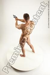 Nude Fighting Man White Standing poses - ALL Muscular Short Black Standing poses - simple Multi angles poses Realistic